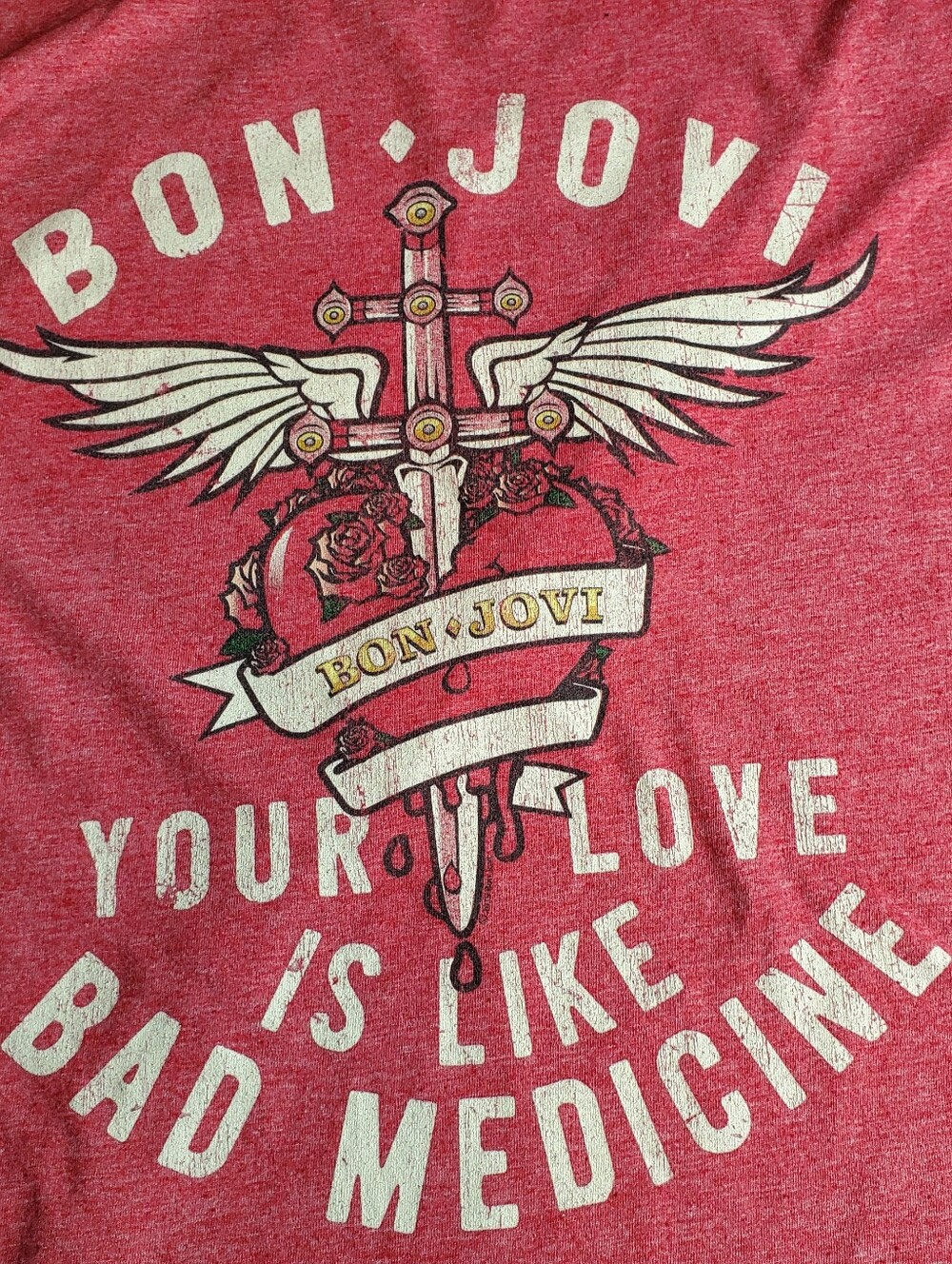 Bon Jovi Bad Medicine Tee Sz M. Female.